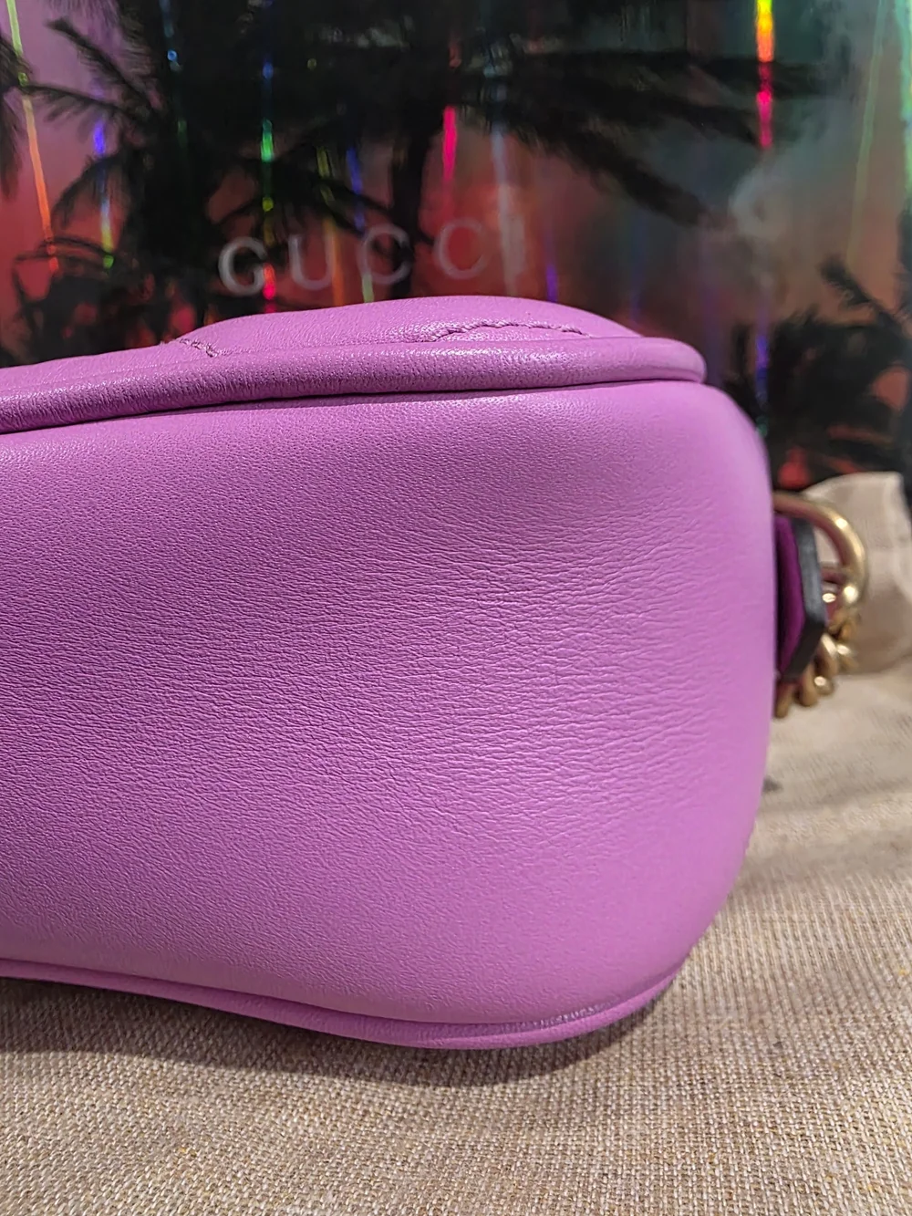 NEW Gucci Pink GG Marmont Quilted Leather Camera Bag With DUST BAG AND BOX 🔥